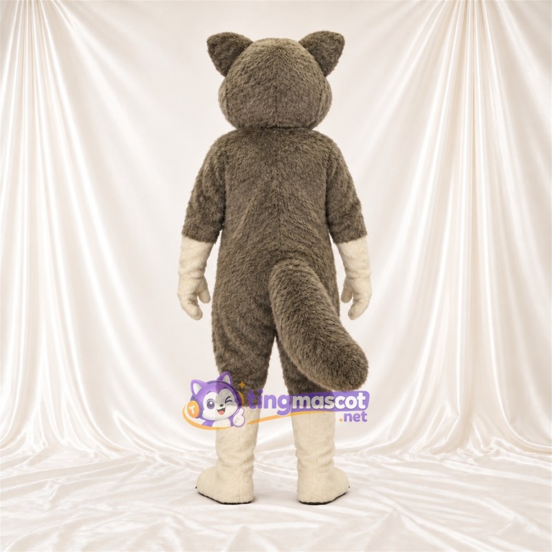 Maskottchenkostüm Kojote – grau / creme Maskottchenkostüm Kojote – grau / creme