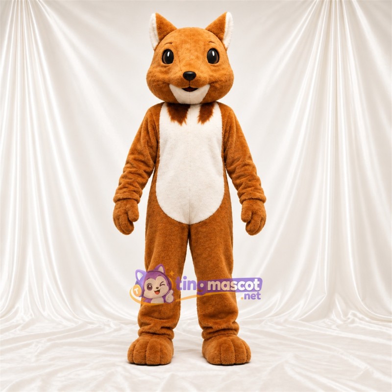 Maskottchenkostüm Fuchs – orange / weiß – Bauch (creme); Bart (weiß) Maskottchenkostüm Fuchs – orange / weiß – Bauch (creme); Bart (weiß)