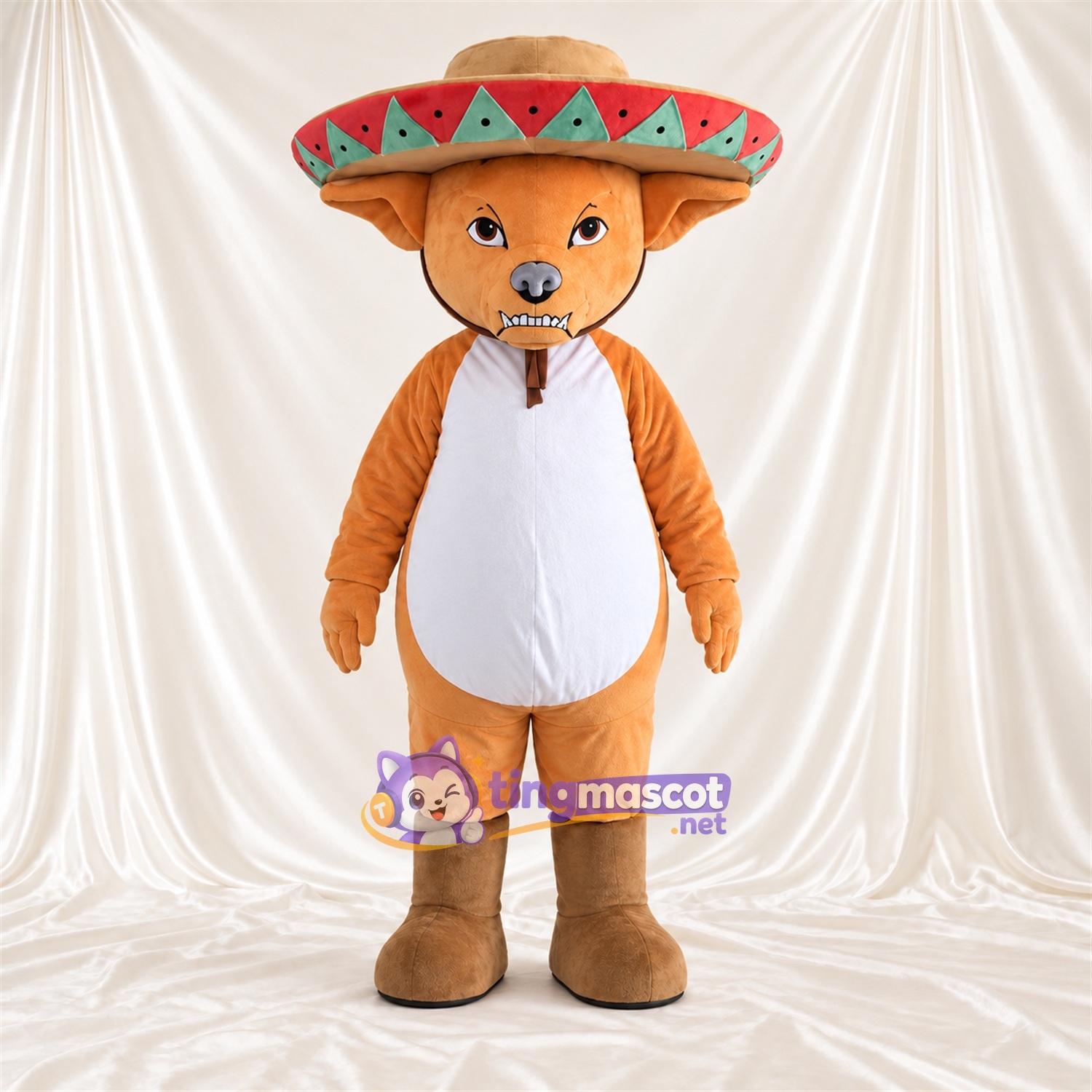Costume de mascotte Coyote – marron – Bottes (marron) Costume de mascotte Coyote – marron – Bottes (marron)