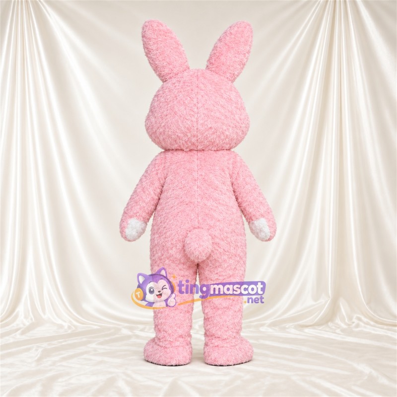 Maskottchenkostüm Hase – rosa – Knöpfe; Bauch (weiß) Maskottchenkostüm Hase – rosa – Knöpfe; Bauch (weiß)