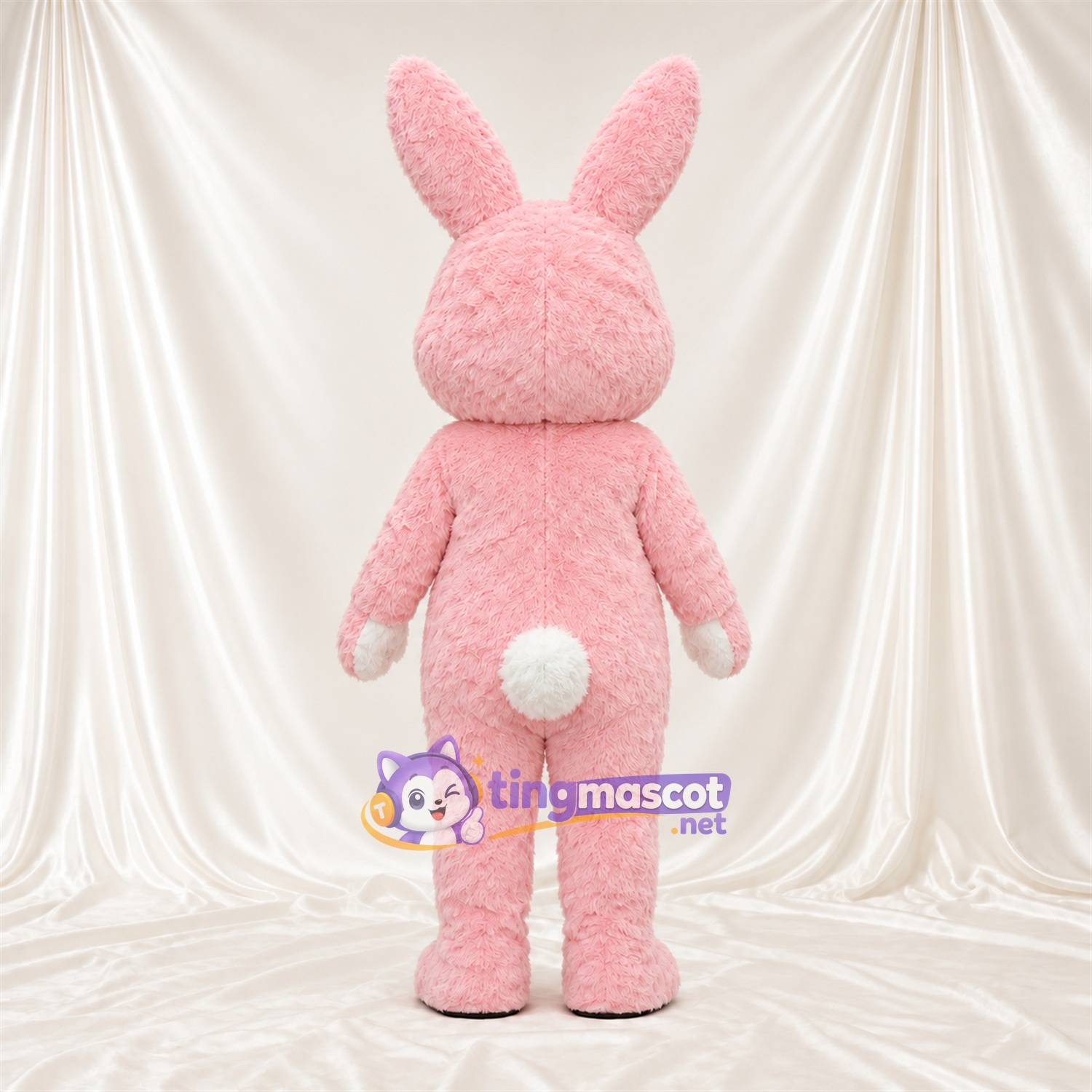 Maskottchenkostüm Hase – rosa – Knöpfe; Nase (rot) Maskottchenkostüm Hase – rosa – Knöpfe; Nase (rot)