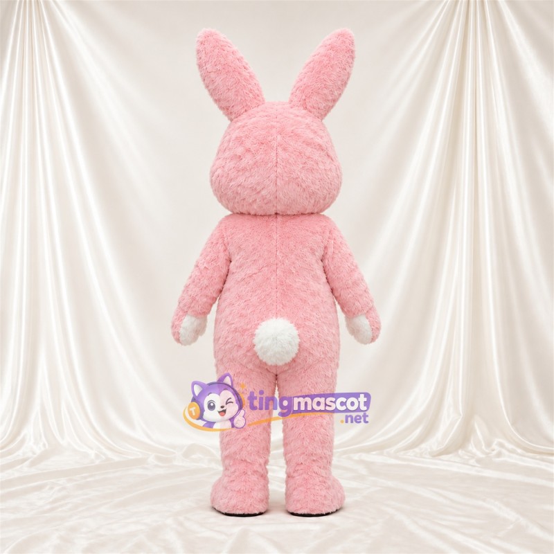 Maskottchenkostüm Hase – rosa – Knöpfe; Nase (rot) Maskottchenkostüm Hase – rosa – Knöpfe; Nase (rot)