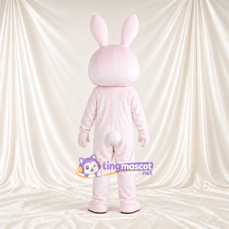 Maskottchenkostüm Hase – rosa – Lange Ohren; Gesicht (weiß) Maskottchenkostüm Hase – rosa – Lange Ohren; Gesicht (weiß)