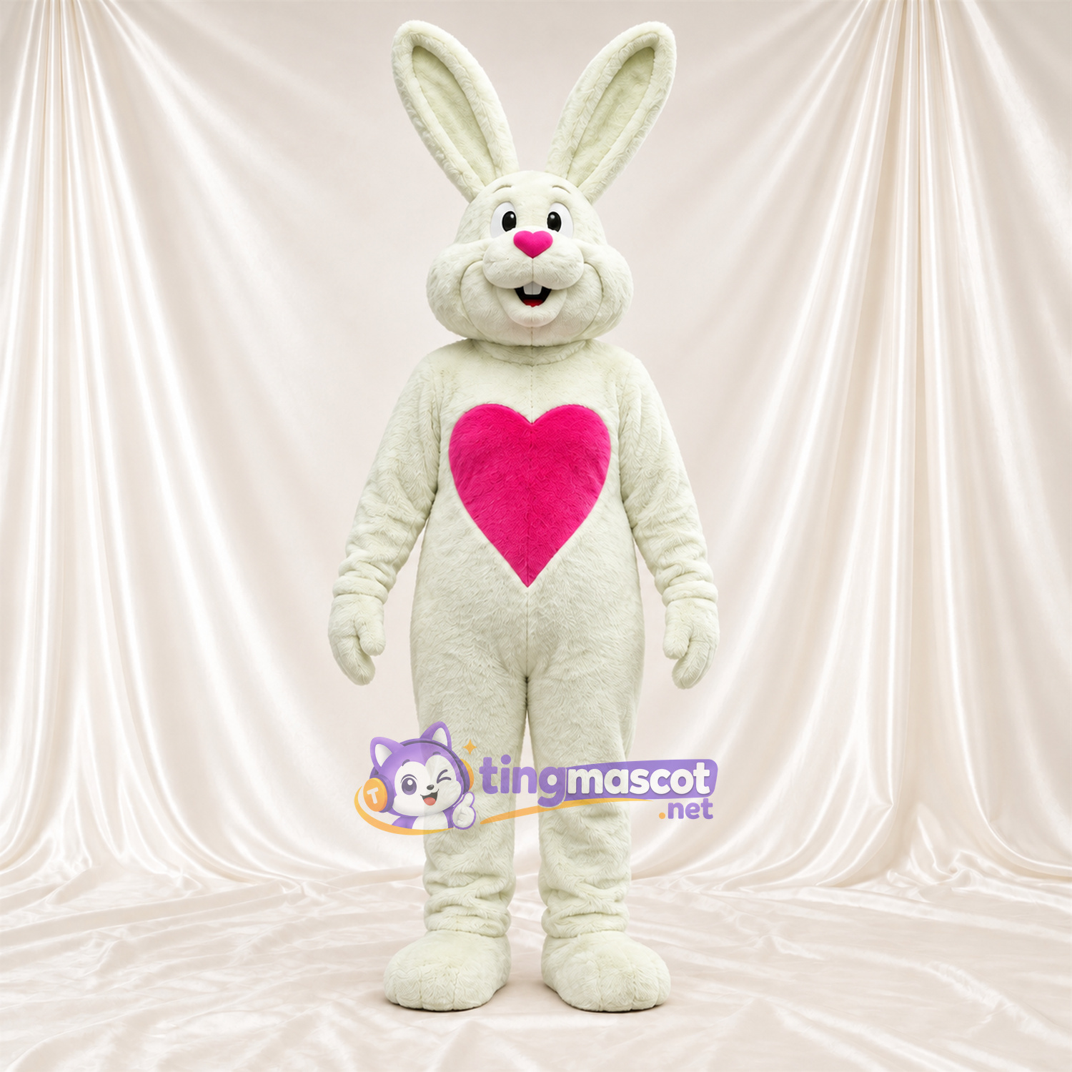 Maskottchenkostüm Hase – blassgrün – Brust Maskottchenkostüm Hase – blassgrün – Brust