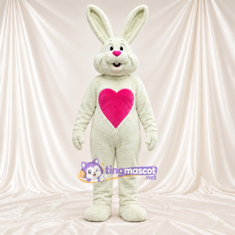 Maskottchenkostüm Hase – blassgrün – Brust Maskottchenkostüm Hase – blassgrün – Brust