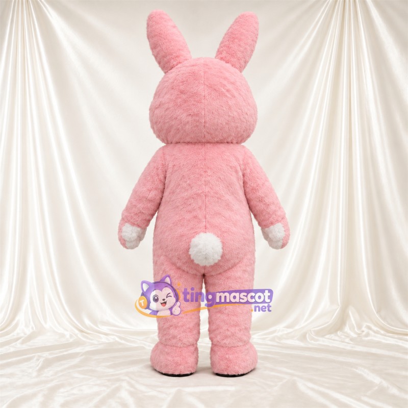 Maskottchenkostüm Hase – rosa – Knöpfe; Bauch (weiß) Maskottchenkostüm Hase – rosa – Knöpfe; Bauch (weiß)