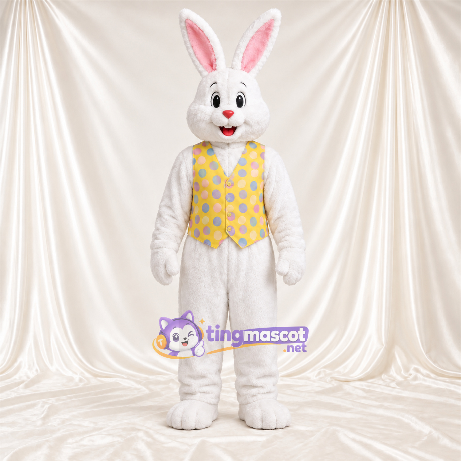 Costume de mascotte Lapin – blanc – Gilet Costume de mascotte Lapin – blanc – Gilet