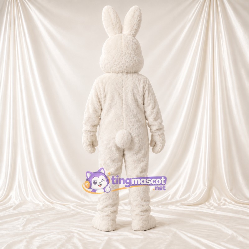 Maskottchenkostüm Hase – weiß – Lange Ohren; Ohreninnenseiten (rosa) Maskottchenkostüm Hase – weiß – Lange Ohren; Ohreninnenseiten (rosa)