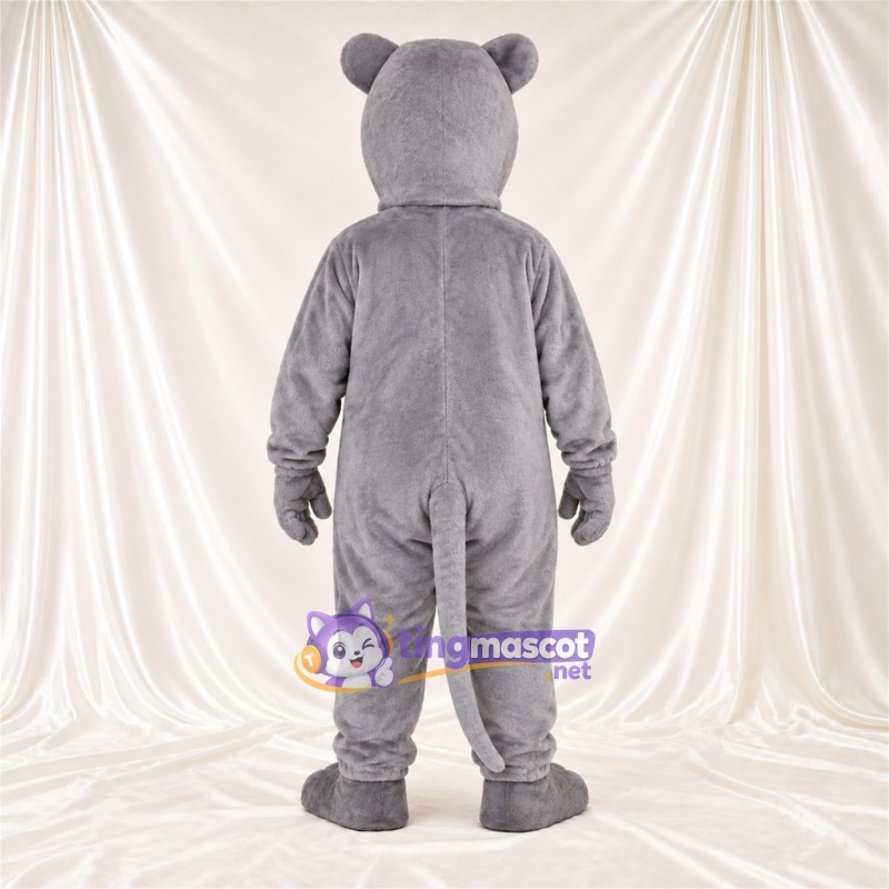 Maskottchenkostüm Maus – grau – Lange Schnauze; Breites Zahngrinsen Maskottchenkostüm Maus – grau – Lange Schnauze; Breites Zahngrinsen