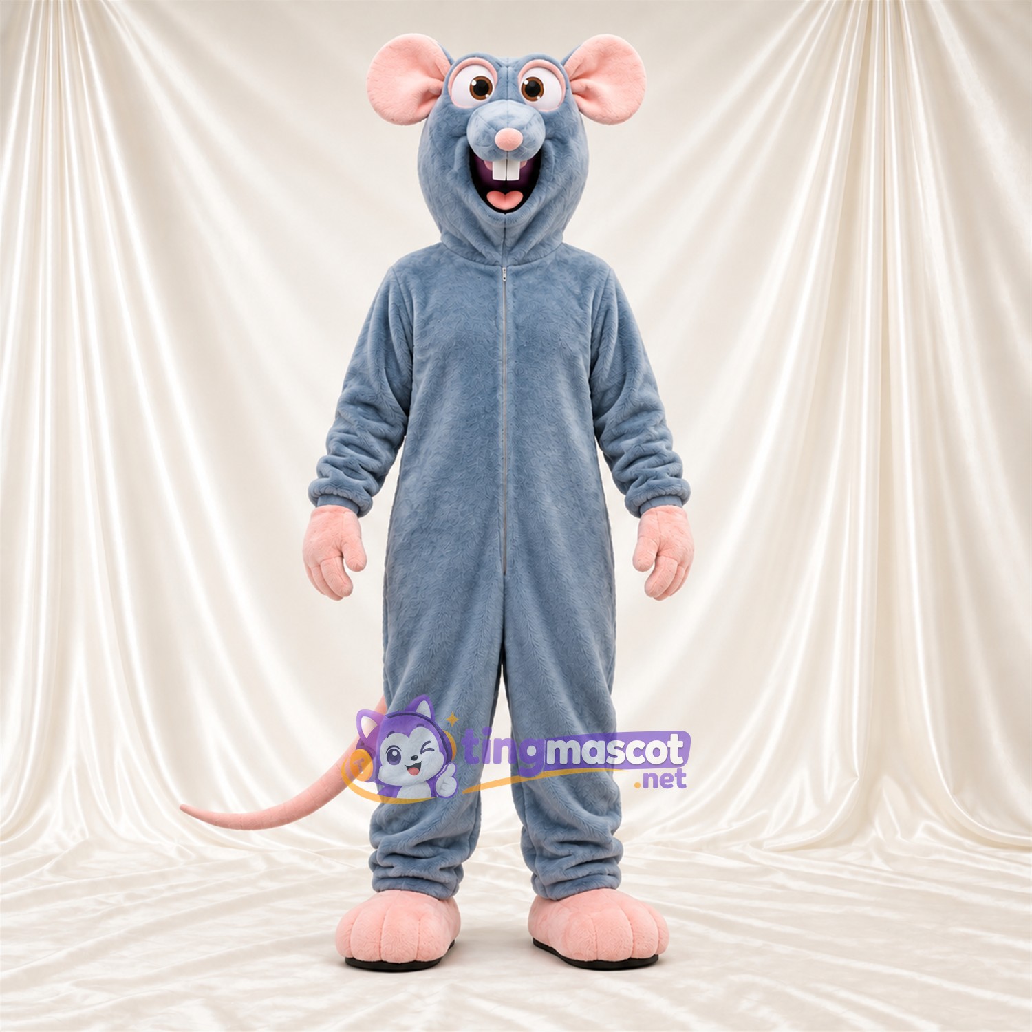 Blue Gray Rat Mascot Costume Blue Gray Rat Mascot Costume