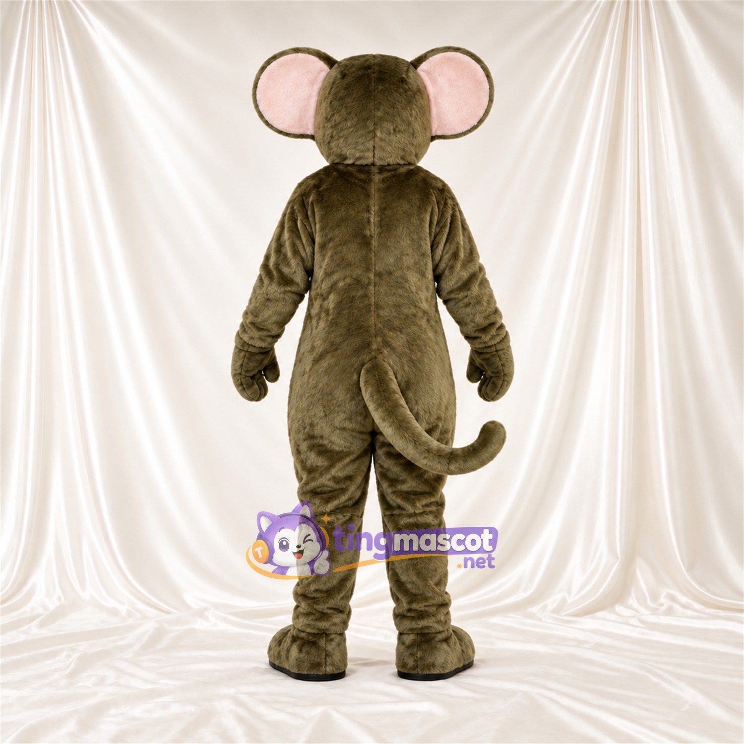Costume de mascotte Souris – vert olive Costume de mascotte Souris – vert olive