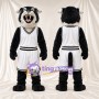 Black and White Wildcat Mascot Costume - White Basketball Uniform