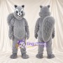 Costume de mascotte Écureuil – gris – Queue touffue; Yeux (bleu)