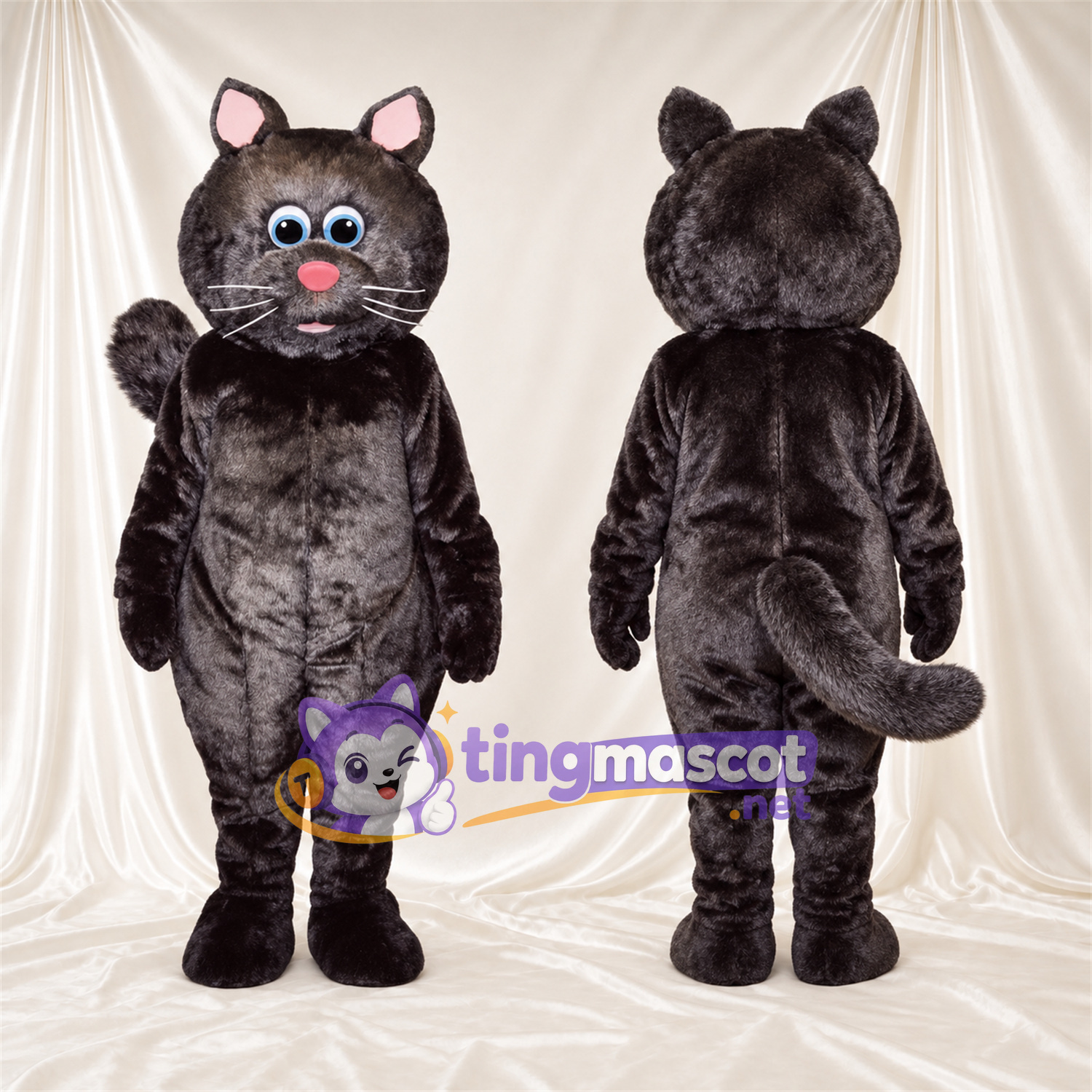 Maskottchenkostüm Katze – dunkelgrau Maskottchenkostüm Katze – dunkelgrau