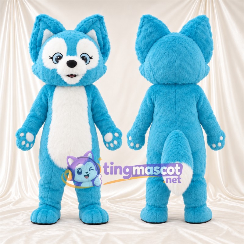 Costume de mascotte Renard – bleu