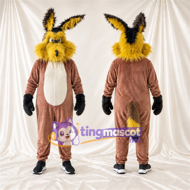 Costume de mascotte Coyote – jaune / marron