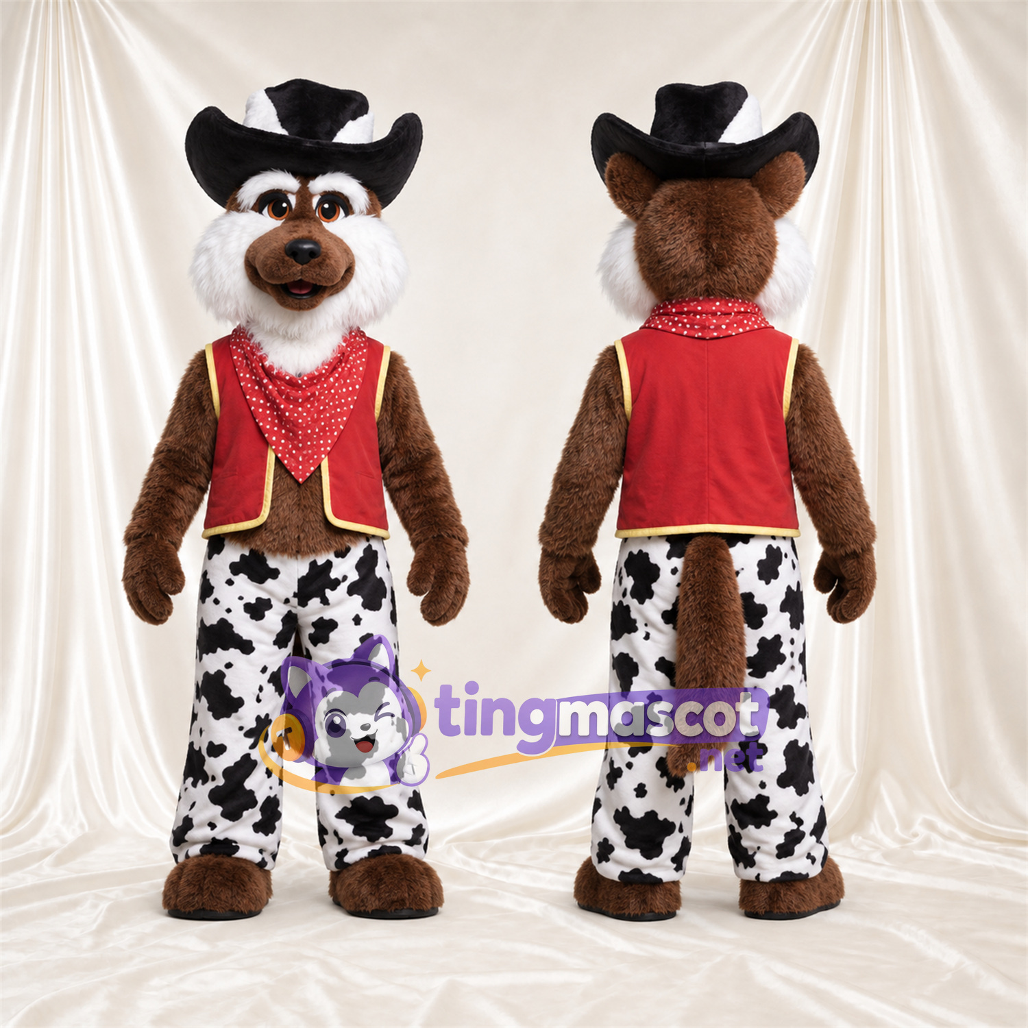 Costume de mascotte Coyote – marron – Tenue Costume de mascotte Coyote – marron – Tenue