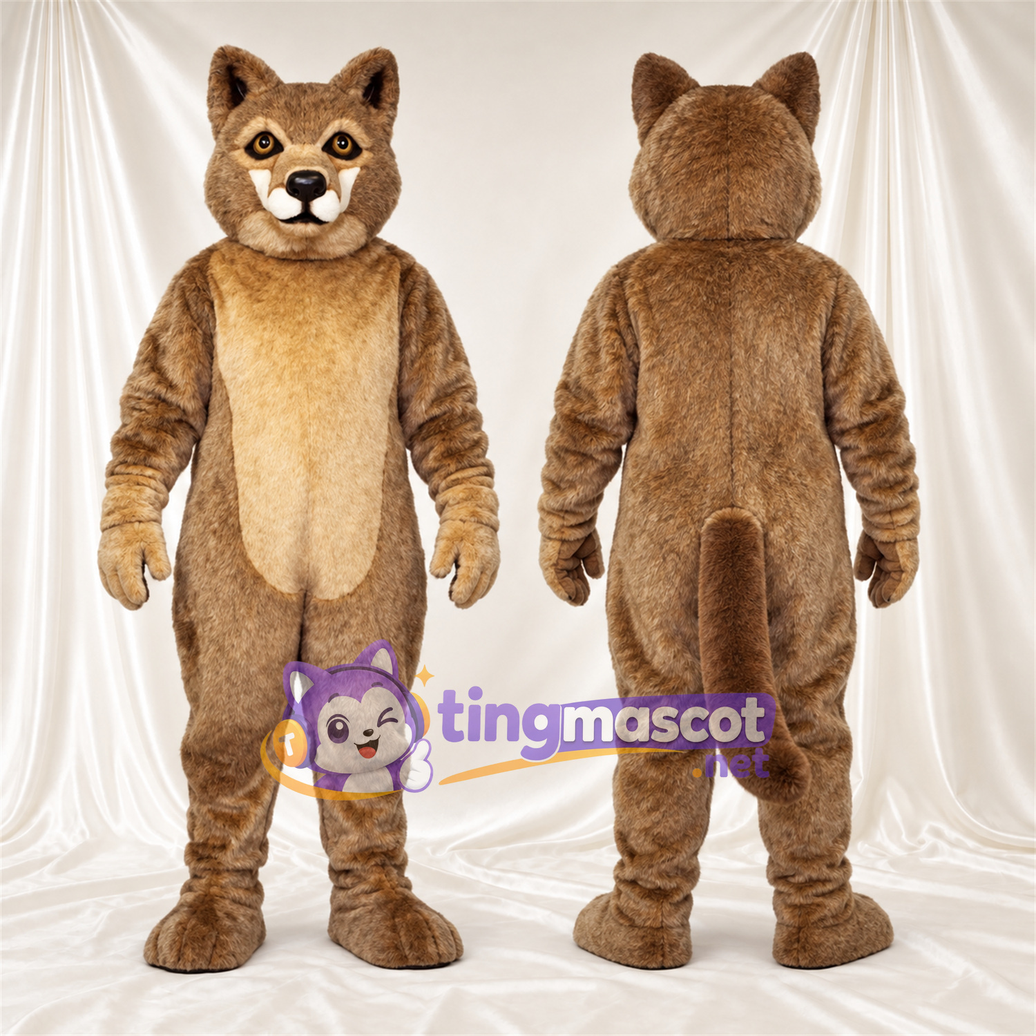 Costume de mascotte Chat – marron / brun clair Costume de mascotte Chat – marron / brun clair
