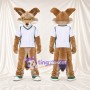 Costume de mascotte Coyote – brun clair – Chemise (blanc)