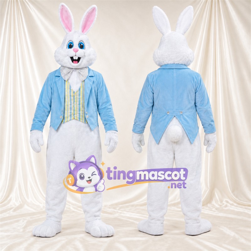 Costume de mascotte Lapin – blanc – Gilet