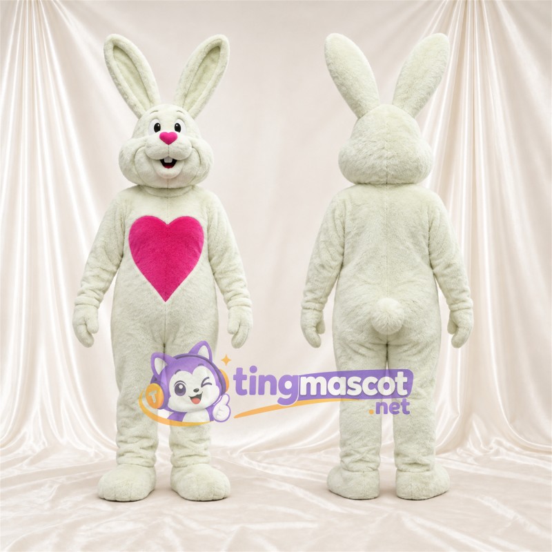 Maskottchenkostüm Hase – blassgrün – Brust