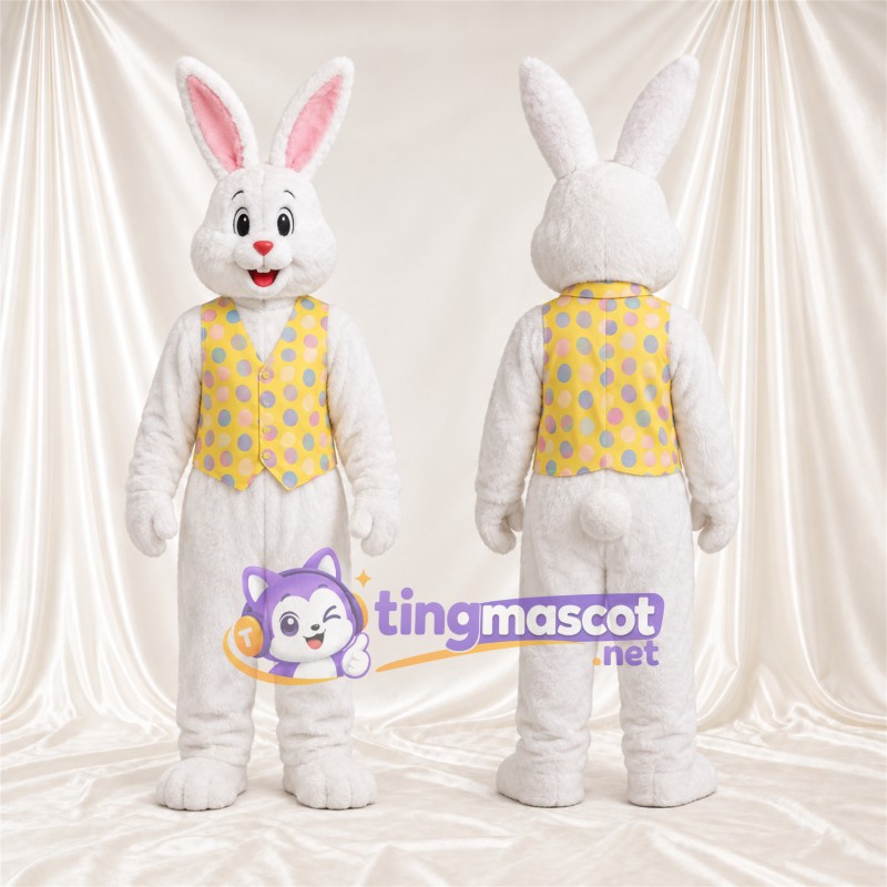 Costume de mascotte Lapin – blanc – Gilet