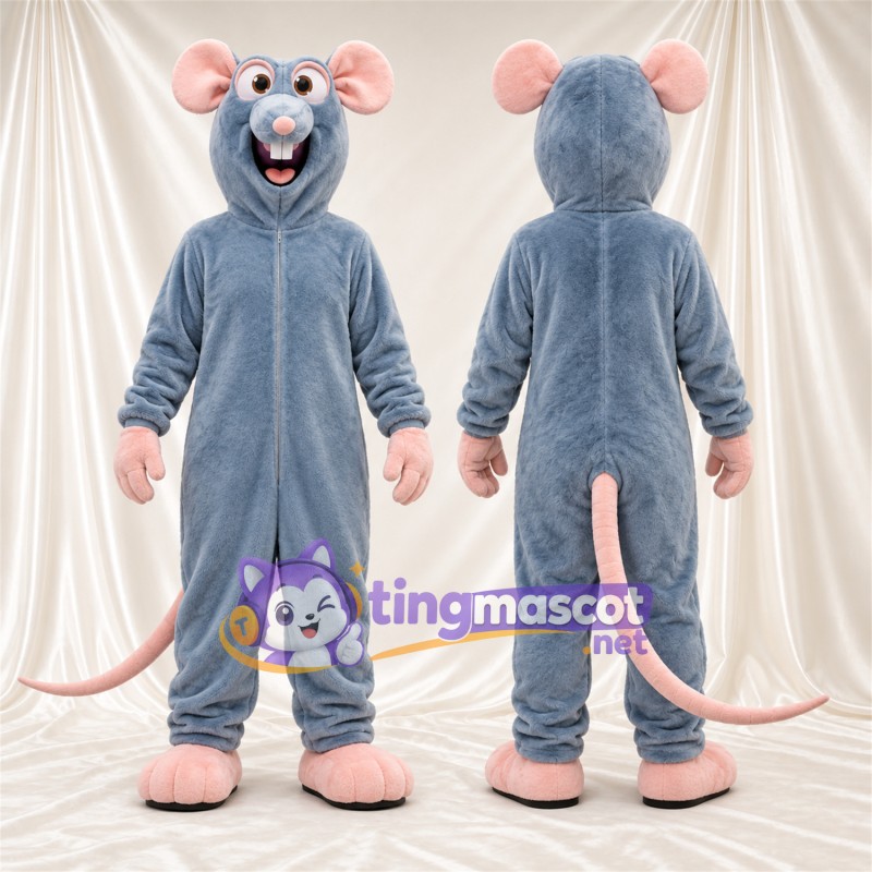 Blue Gray Rat Mascot Costume
