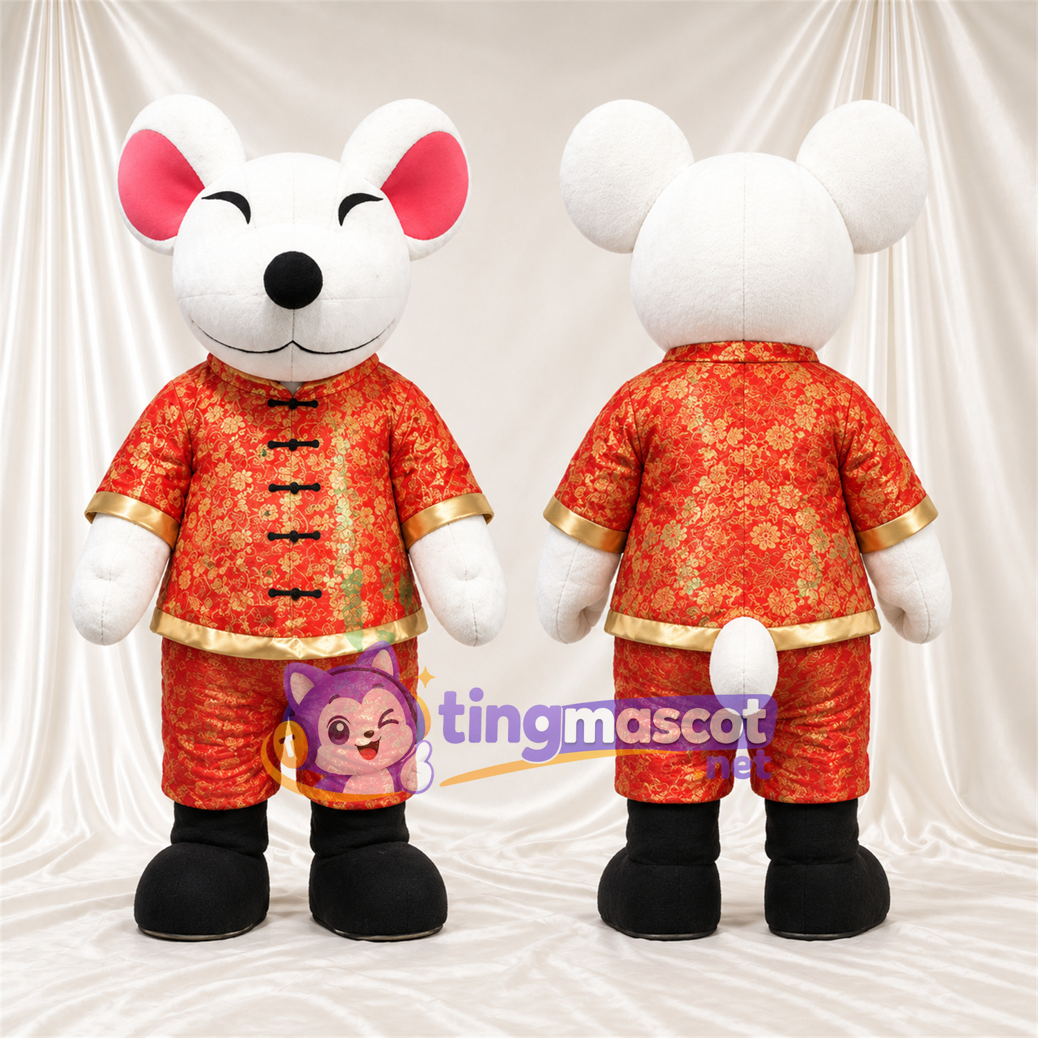Costume de mascotte Souris – blanc – Tenue Costume de mascotte Souris – blanc – Tenue
