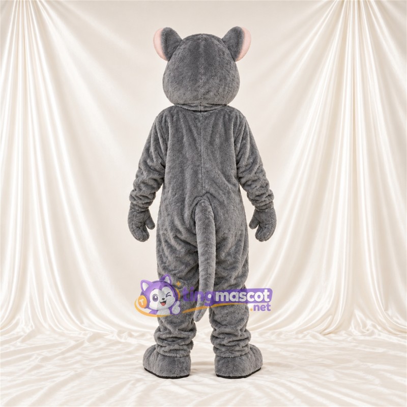 Costume de mascotte Rat – gris – Museau rond; Grandes incisives Costume de mascotte Rat – gris – Museau rond; Grandes incisives