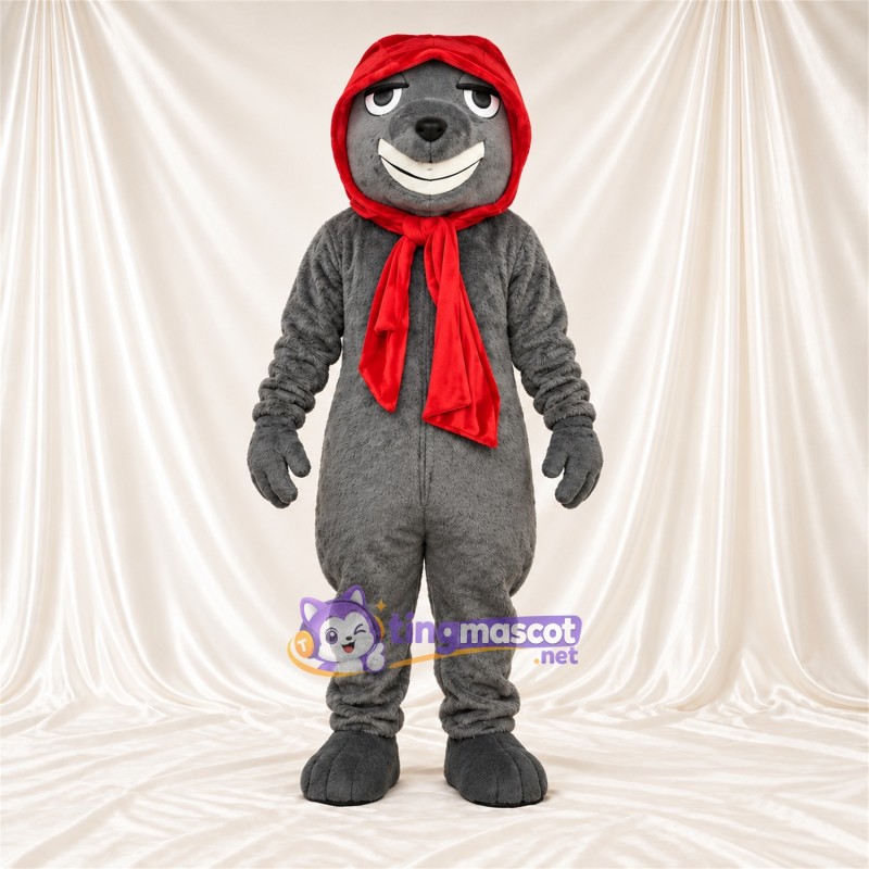 Costume de mascotte Loutre – gris – Écharpe Costume de mascotte Loutre – gris – Écharpe