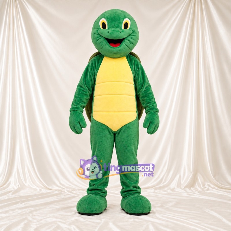 Green Turtle Mascot Costume - Yellow Belly Green Turtle Mascot Costume - Yellow Belly