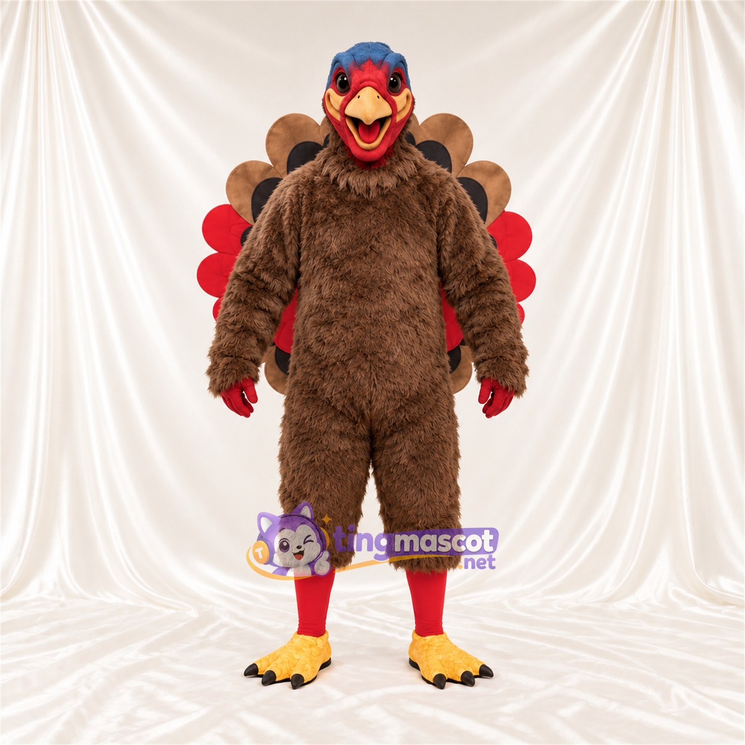 Brown Turkey Mascot Costume Brown Turkey Mascot Costume