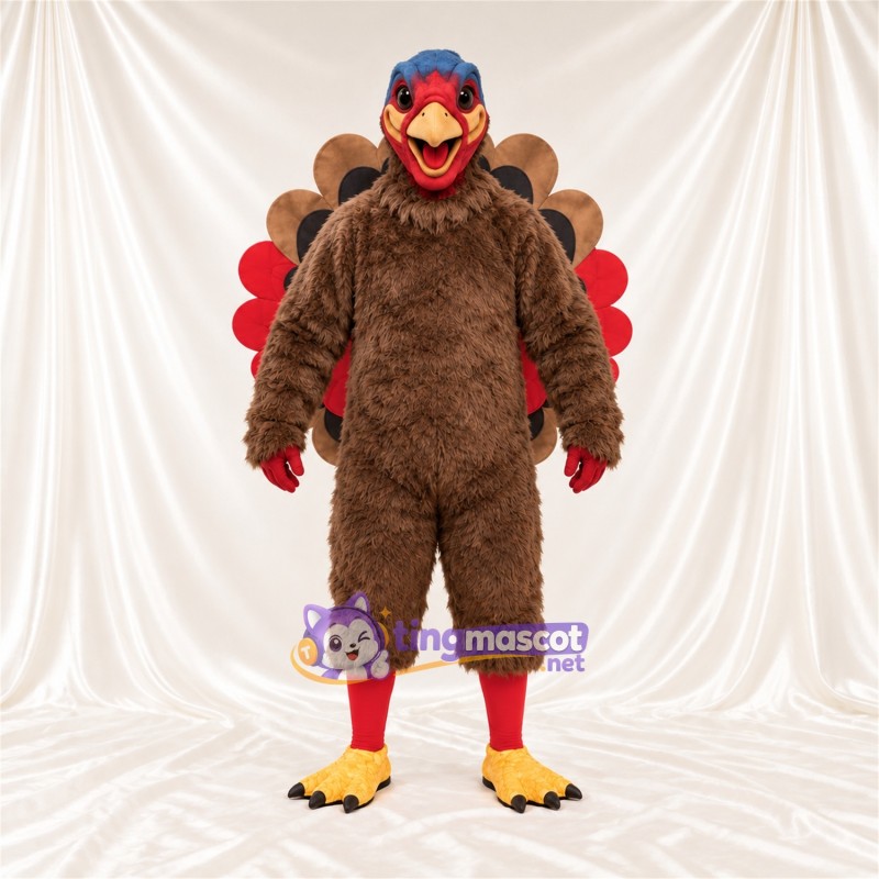 Brown Turkey Mascot Costume