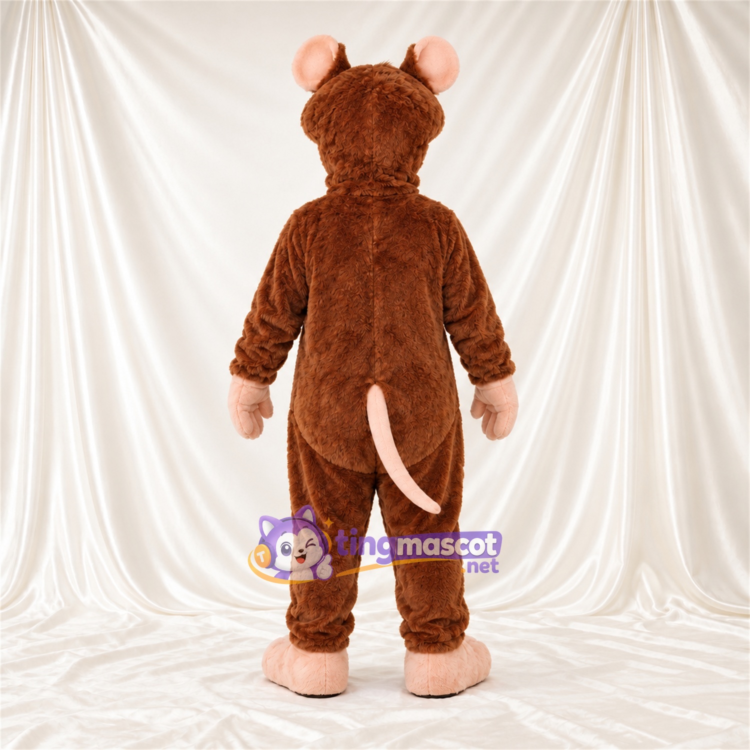 Maskottchenkostüm Ratte – braun – Hände (rosa); Füße (rosa) Maskottchenkostüm Ratte – braun – Hände (rosa); Füße (rosa)