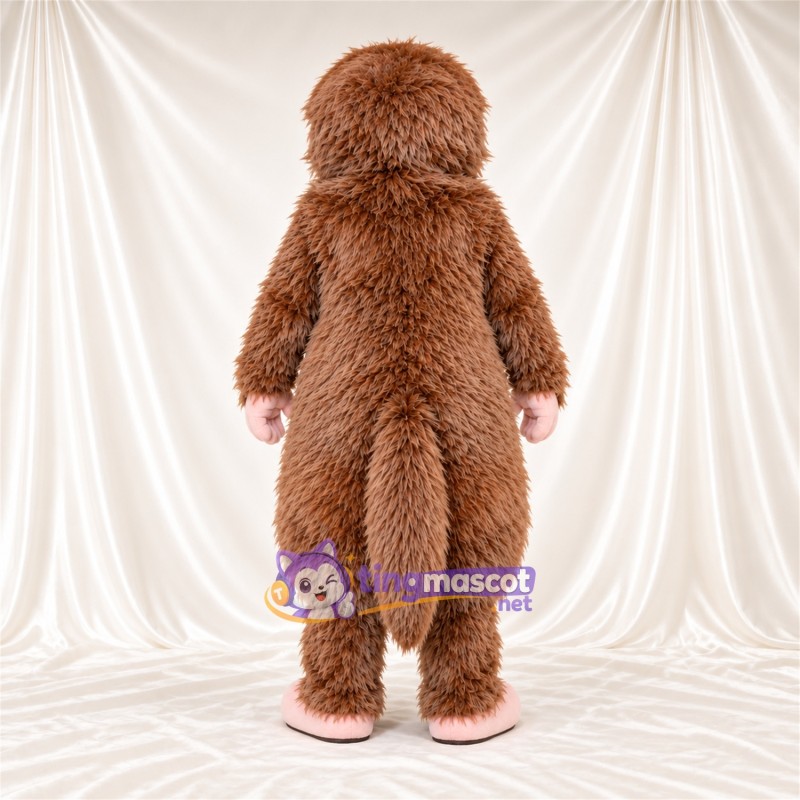 Maskottchenkostüm Monster – braun – Zottelfell; Nase (rosa) Maskottchenkostüm Monster – braun – Zottelfell; Nase (rosa)