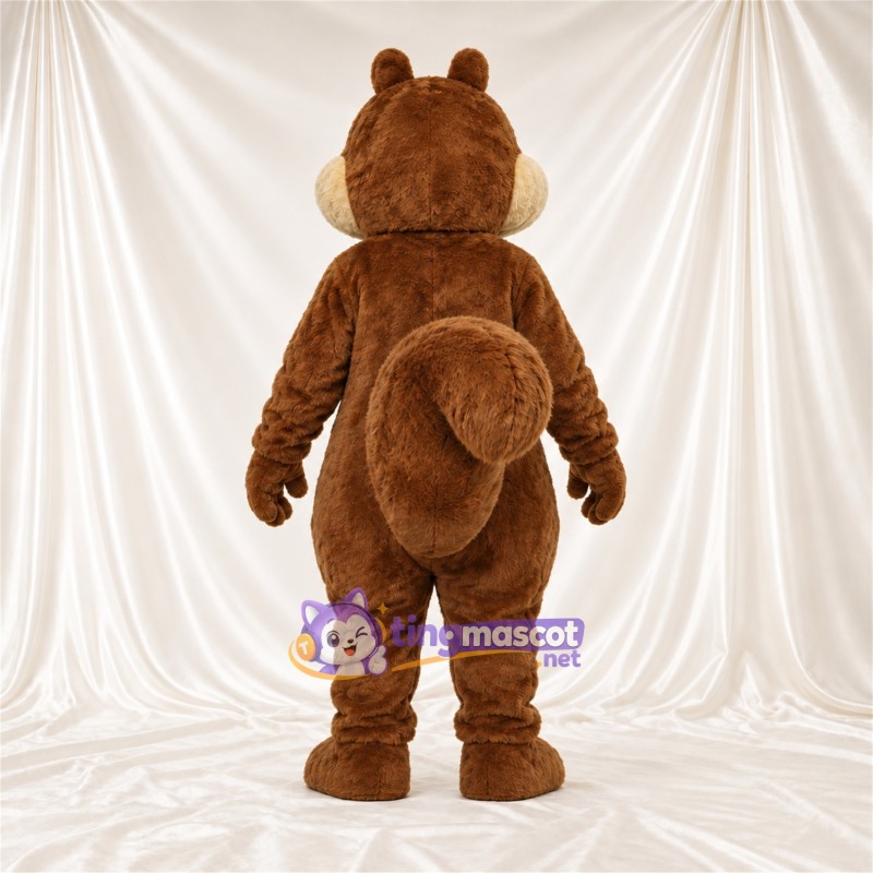 Maskottchenkostüm Eichhörnchen – braun – Bauch (creme); Augen (grün)