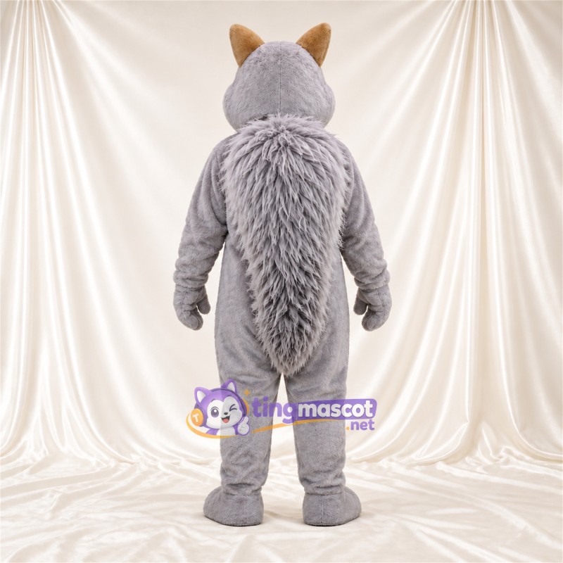 Costume de mascotte Écureuil – gris – Ventre (brun clair) Costume de mascotte Écureuil – gris – Ventre (brun clair)