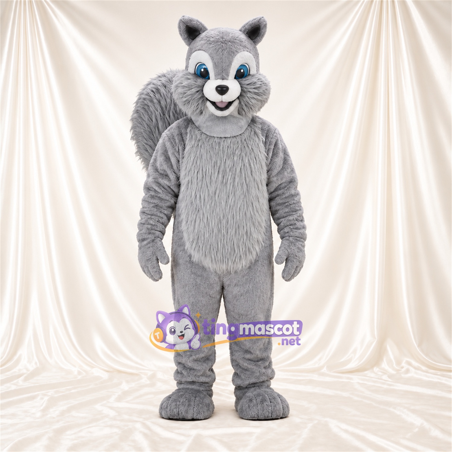 Costume de mascotte Écureuil – gris – Queue touffue Costume de mascotte Écureuil – gris – Queue touffue
