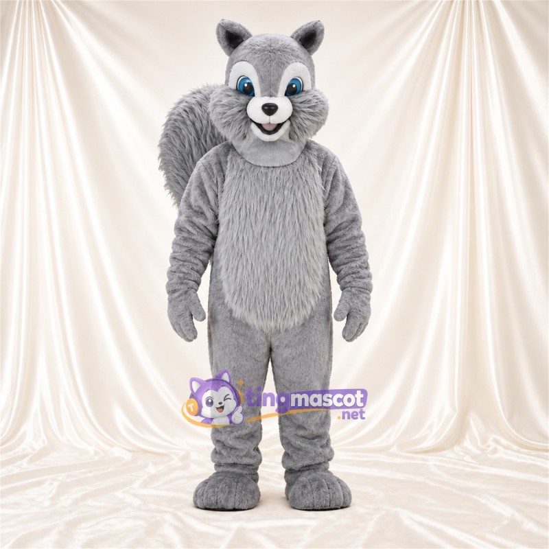 Costume de mascotte Écureuil – gris – Queue touffue Costume de mascotte Écureuil – gris – Queue touffue