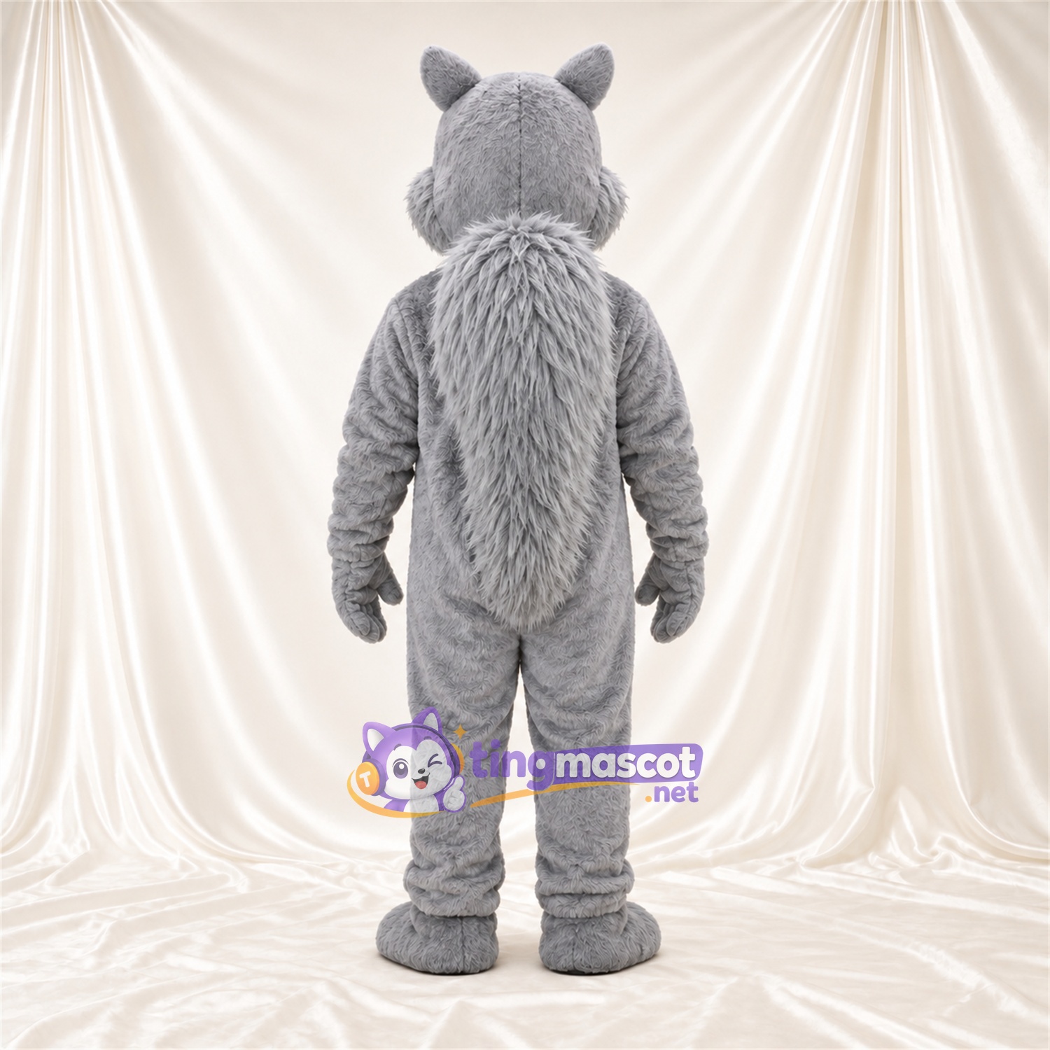 Costume de mascotte Écureuil – gris – Queue touffue Costume de mascotte Écureuil – gris – Queue touffue