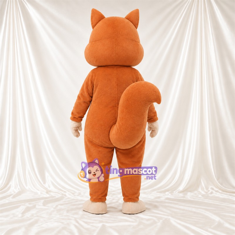 Maskottchenkostüm Eichhörnchen – orange / weiß – Bauch (creme); Buschiger Schwanz Maskottchenkostüm Eichhörnchen – orange / weiß – Bauch (creme); Buschiger Schwanz