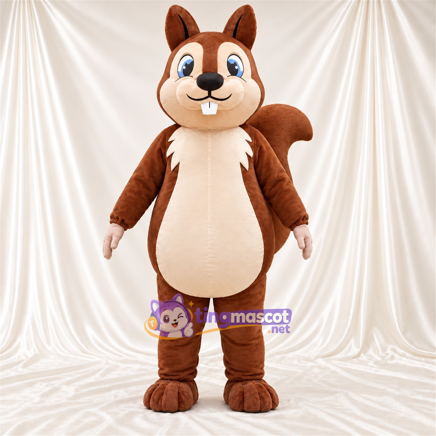Brown and Cream Squirrel Mascot Costume