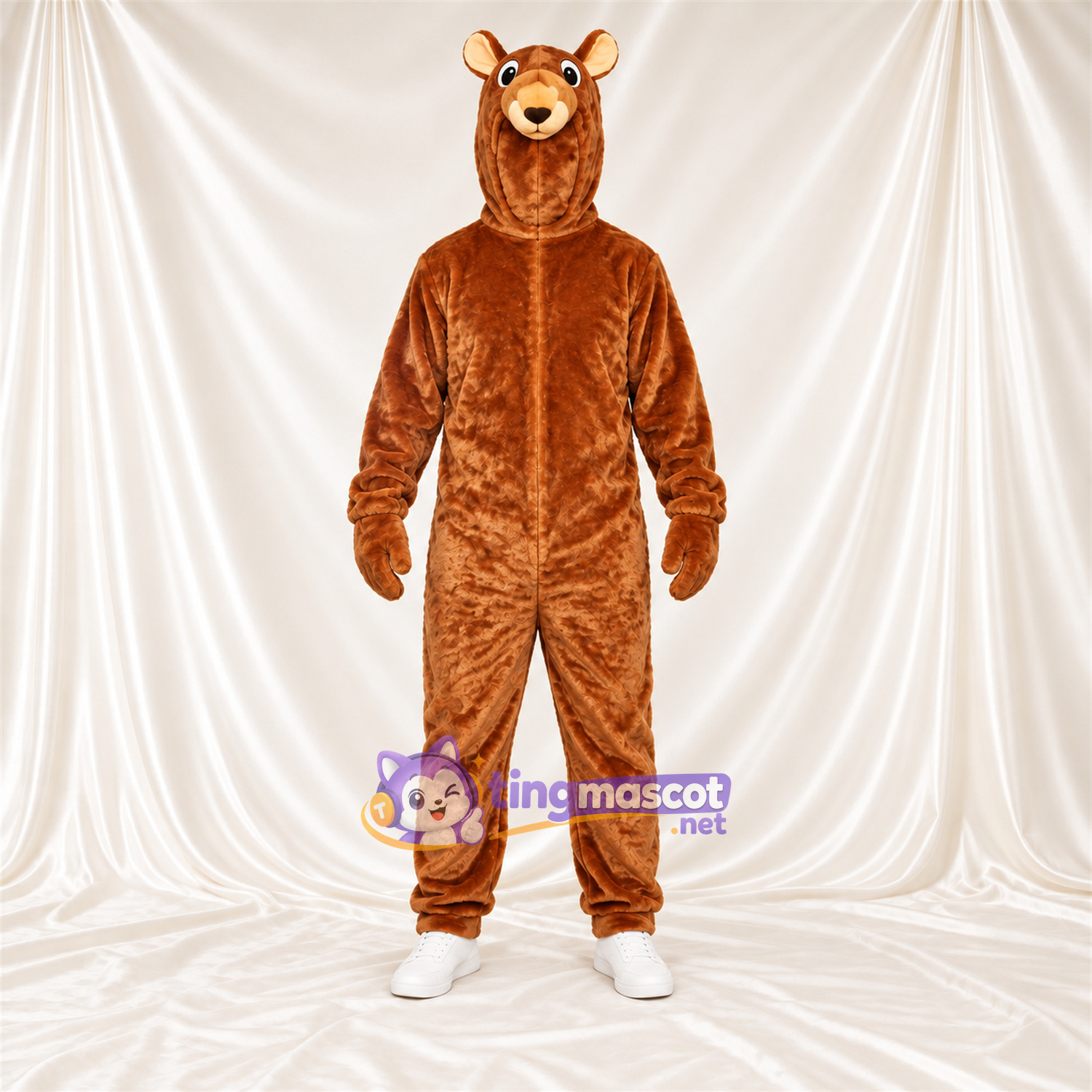 Costume de mascotte Écureuil – marron – Queue touffue; Bouts des orteils (blanc) Costume de mascotte Écureuil – marron – Queue touffue; Bouts des orteils (blanc)