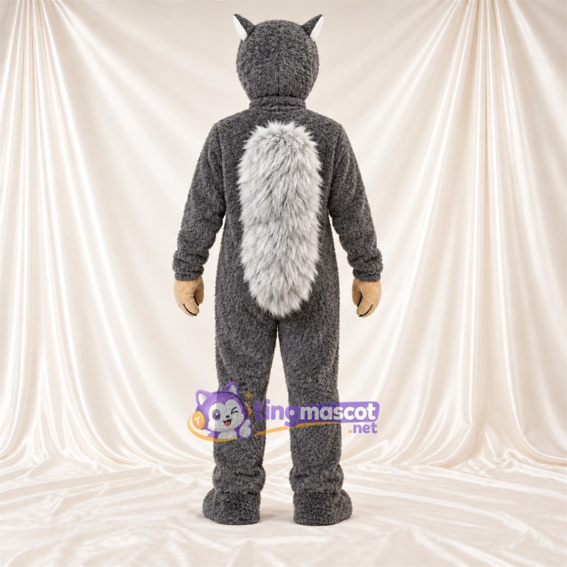 Maskottchenkostüm Eichhörnchen – grau / weiß – Gesicht Maskottchenkostüm Eichhörnchen – grau / weiß – Gesicht