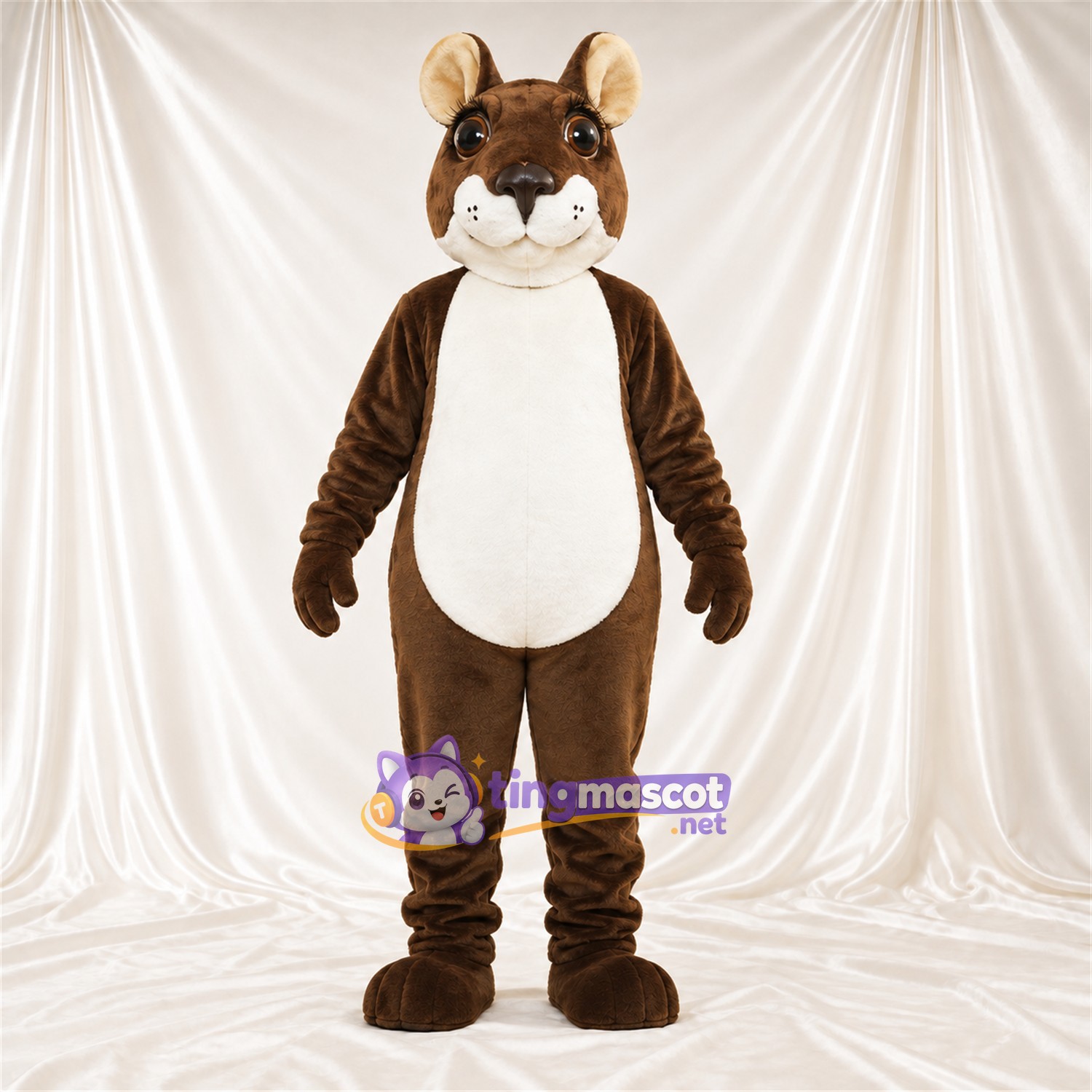 Brown and White Squirrel Mascot Costume Brown and White Squirrel Mascot Costume