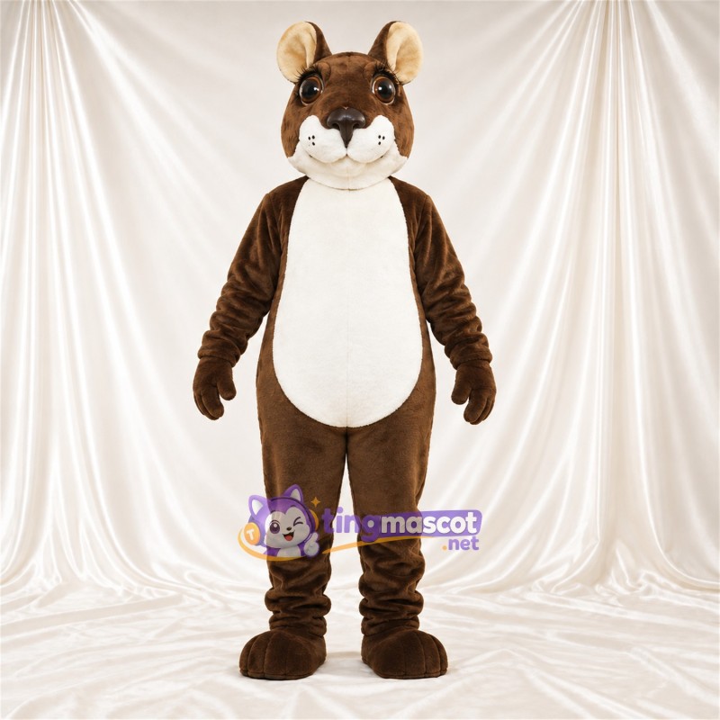 Brown and White Squirrel Mascot Costume Brown and White Squirrel Mascot Costume