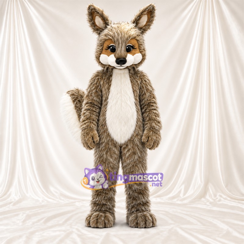 Costume de mascotte Renard – marron / gris