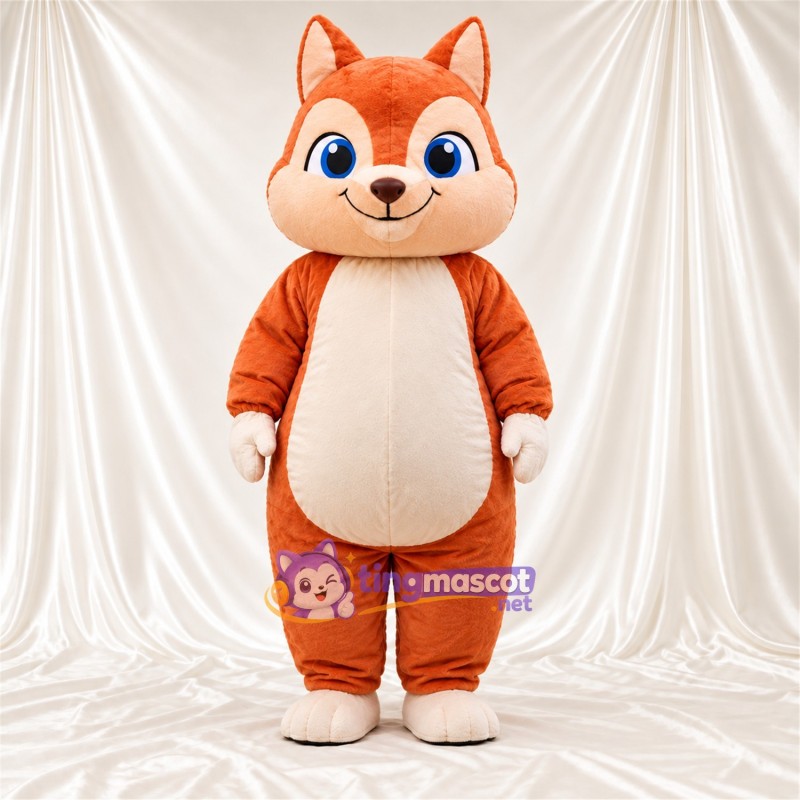 Maskottchenkostüm Eichhörnchen – orange / creme Maskottchenkostüm Eichhörnchen – orange / creme