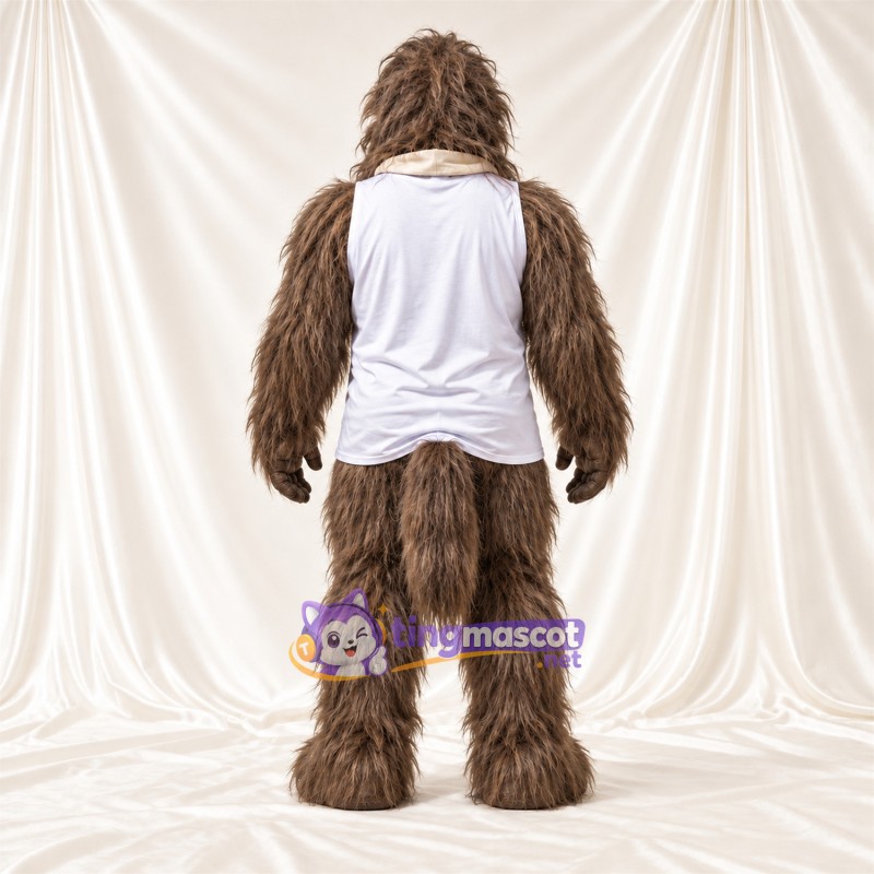 Maskottchenkostüm Affe – braun – Tanktop (weiß) Maskottchenkostüm Affe – braun – Tanktop (weiß)