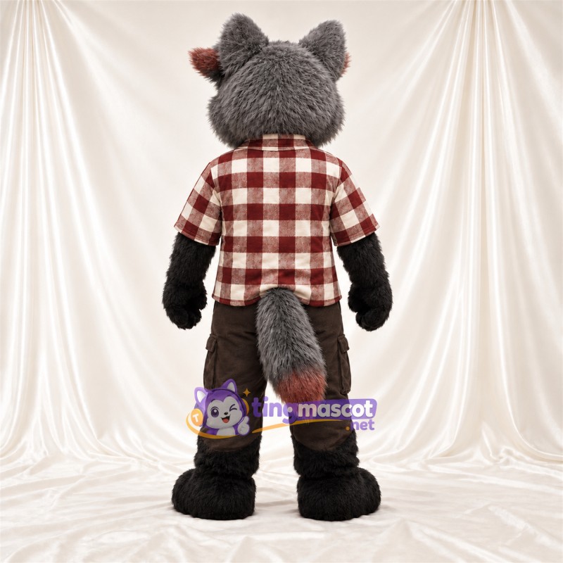 Costume de mascotte Raton laveur – gris – Chemise; Pantalon (marron) Costume de mascotte Raton laveur – gris – Chemise; Pantalon (marron)
